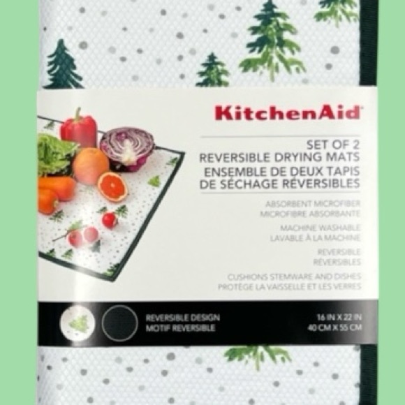 KitchenAid - 4/$98 - ‘Winter Wonderland’ drying mats (2).  NWT *Last One! - Picture 2 of 3